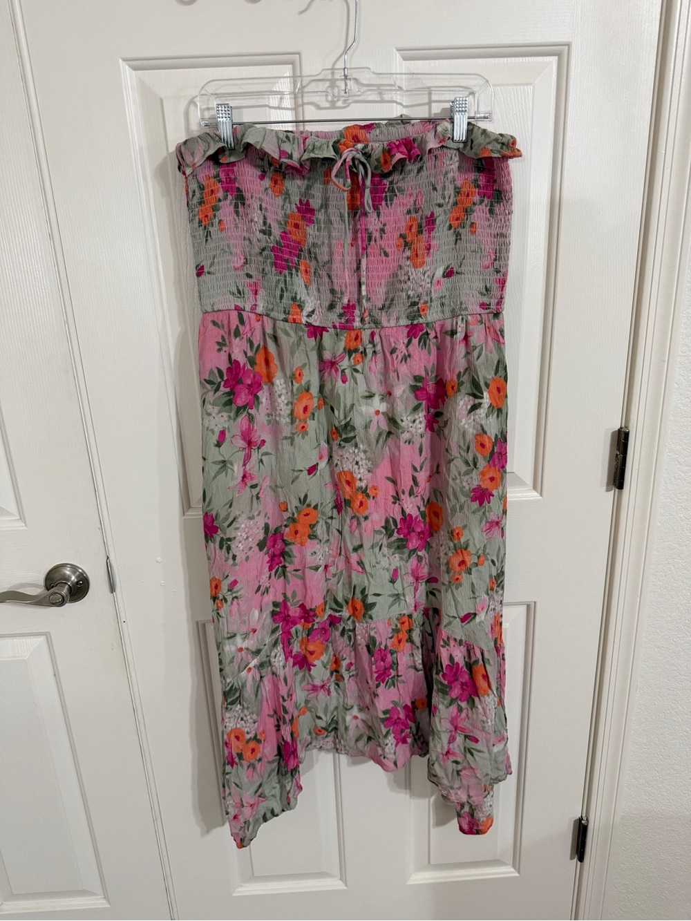 Hollister XL Floral Smocked Strapless Maxi Dress  Bohemian Cottagecore Romantic